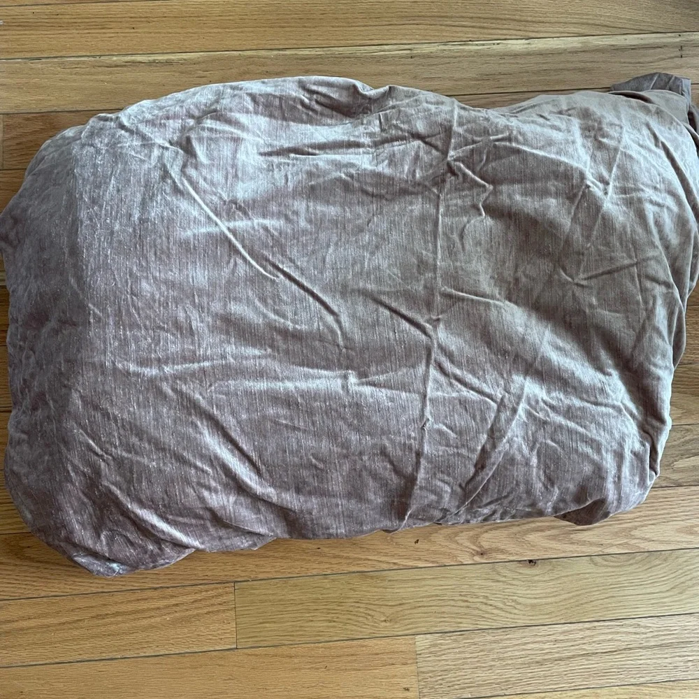 West Elm velvet duvet cover and shams. King size.